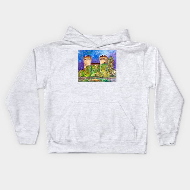 Peralada Village. Spain Kids Hoodie by NataliaShchip